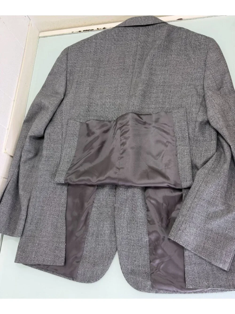 Brooks Brothers Regent Fit Blazer Jacket Men 42R Salt and Pepper Knit Sport Coat